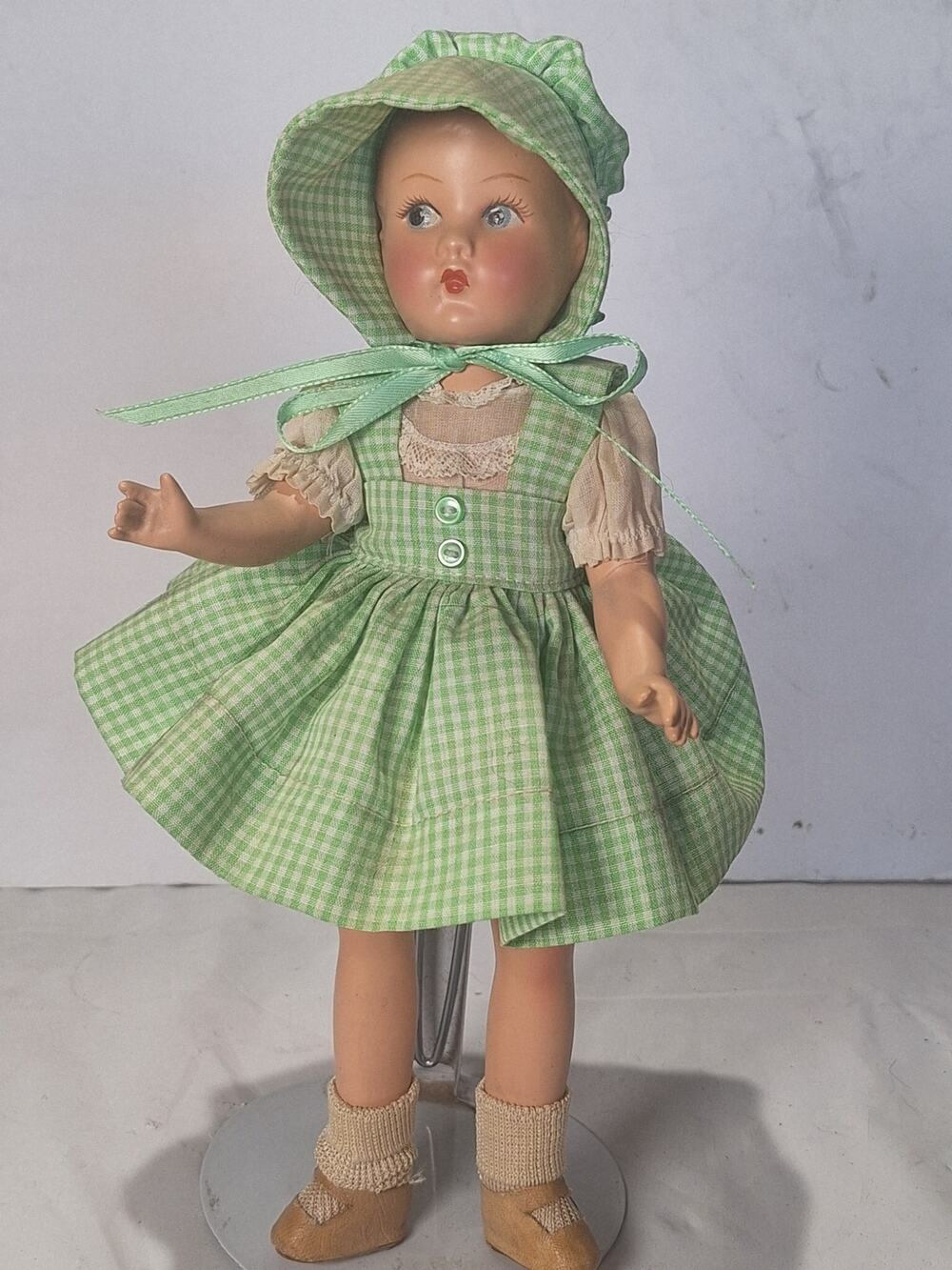 1939 Effanbee Suzette 11.5” Composition Doll Molded Hair Original Outfit USA NM!